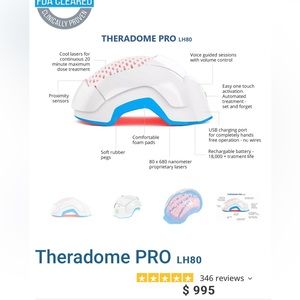 Theradome PRO LH80 - Laser Hair Regrowth Helmet